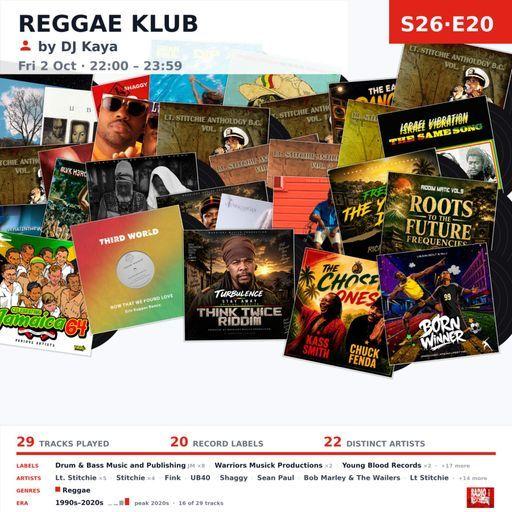 Reggae Klub (S26E20) — Fri 2nd Oct | 22h - 0h