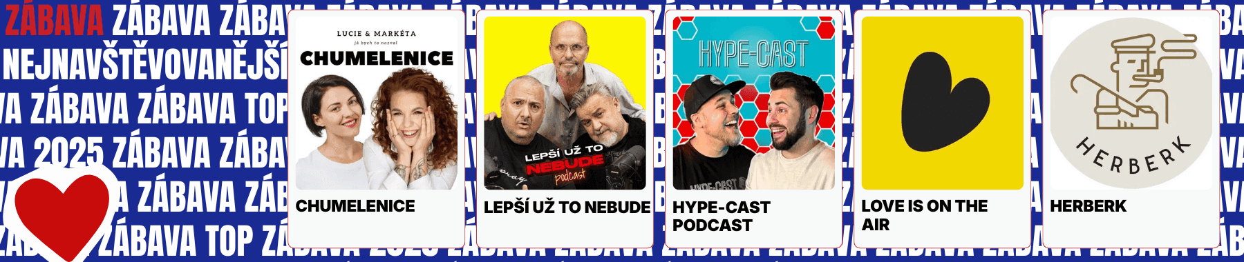 Top 5 zábavních podcastů roku 2025